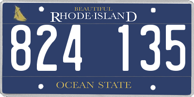 RI license plate 824135