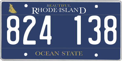 RI license plate 824138