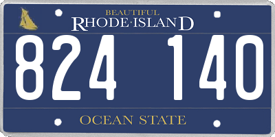 RI license plate 824140