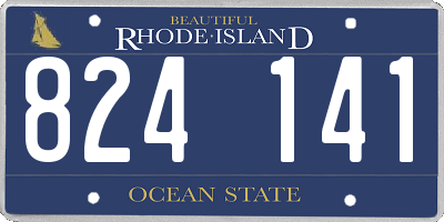 RI license plate 824141