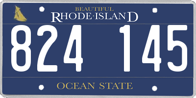 RI license plate 824145