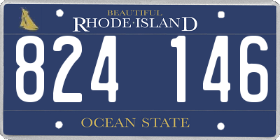 RI license plate 824146