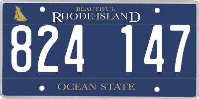RI license plate 824147