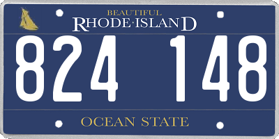 RI license plate 824148