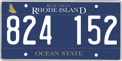 RI license plate 824152