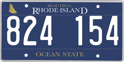 RI license plate 824154