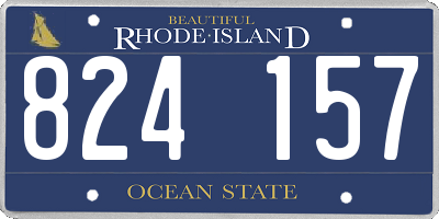 RI license plate 824157