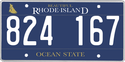 RI license plate 824167
