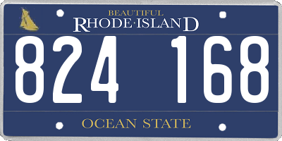 RI license plate 824168