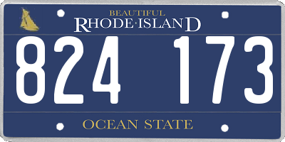 RI license plate 824173