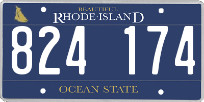 RI license plate 824174