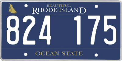 RI license plate 824175