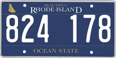 RI license plate 824178