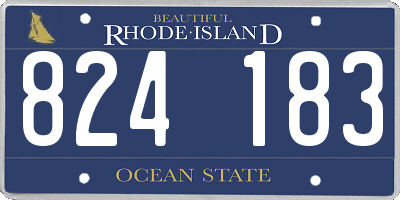RI license plate 824183
