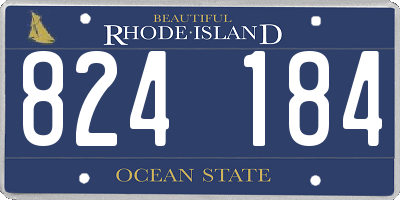 RI license plate 824184