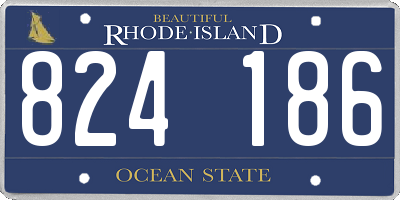 RI license plate 824186