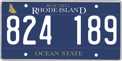RI license plate 824189