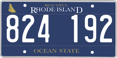 RI license plate 824192