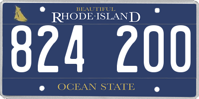 RI license plate 824200