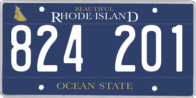 RI license plate 824201