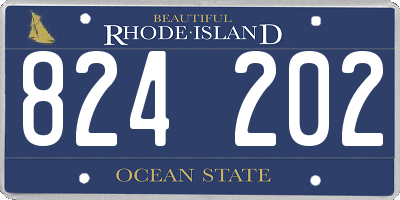 RI license plate 824202