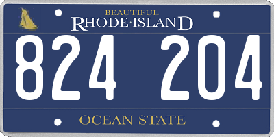 RI license plate 824204