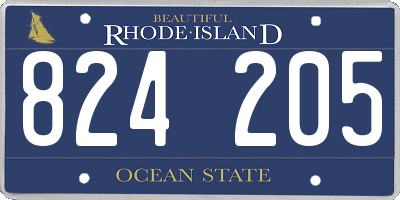 RI license plate 824205