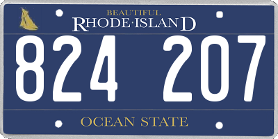 RI license plate 824207