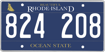 RI license plate 824208