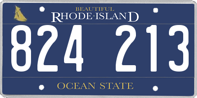 RI license plate 824213