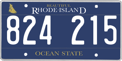 RI license plate 824215