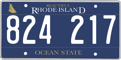RI license plate 824217