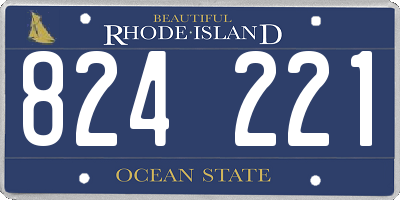 RI license plate 824221