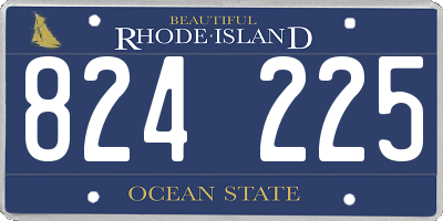 RI license plate 824225