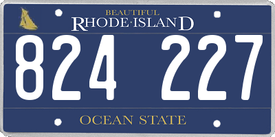 RI license plate 824227