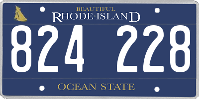 RI license plate 824228