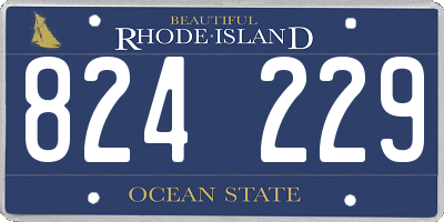RI license plate 824229