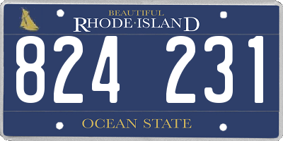 RI license plate 824231