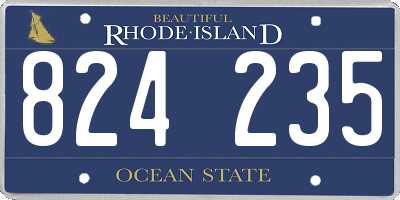 RI license plate 824235