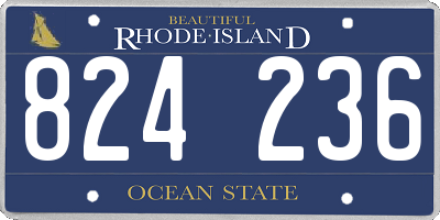 RI license plate 824236