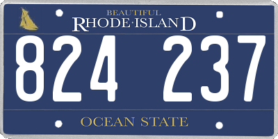 RI license plate 824237