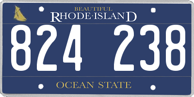 RI license plate 824238