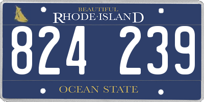 RI license plate 824239
