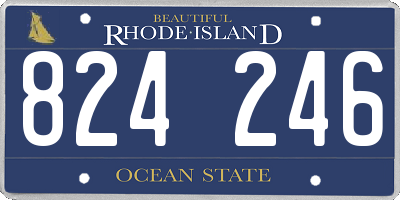 RI license plate 824246