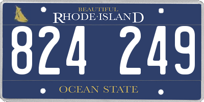 RI license plate 824249