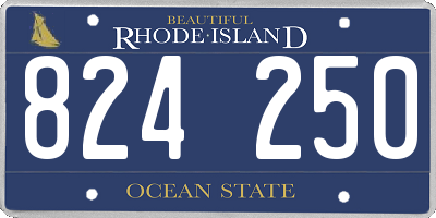 RI license plate 824250