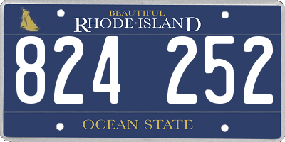 RI license plate 824252