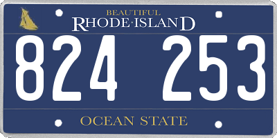RI license plate 824253