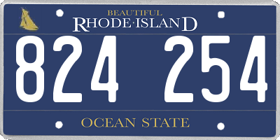 RI license plate 824254
