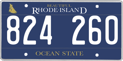 RI license plate 824260